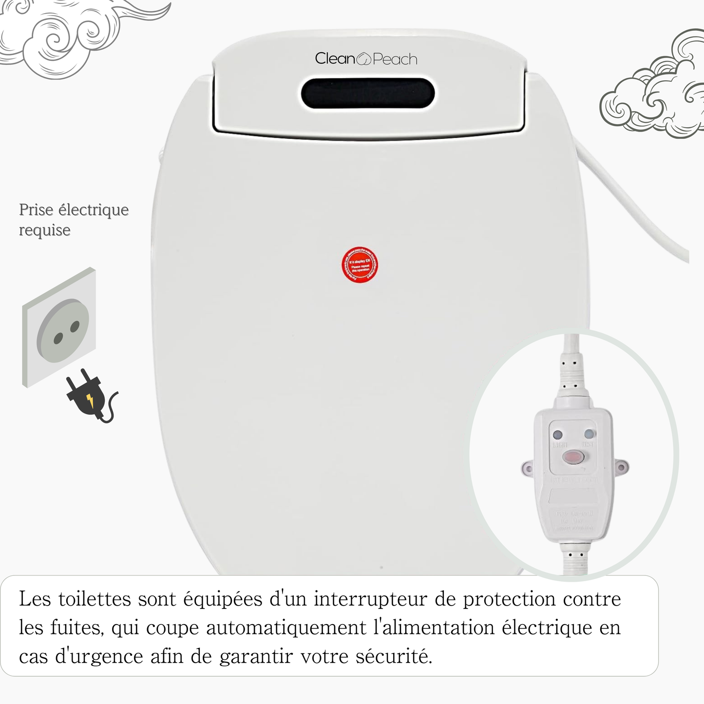 Abattant japonais intelligent - Clean🍑Peach®