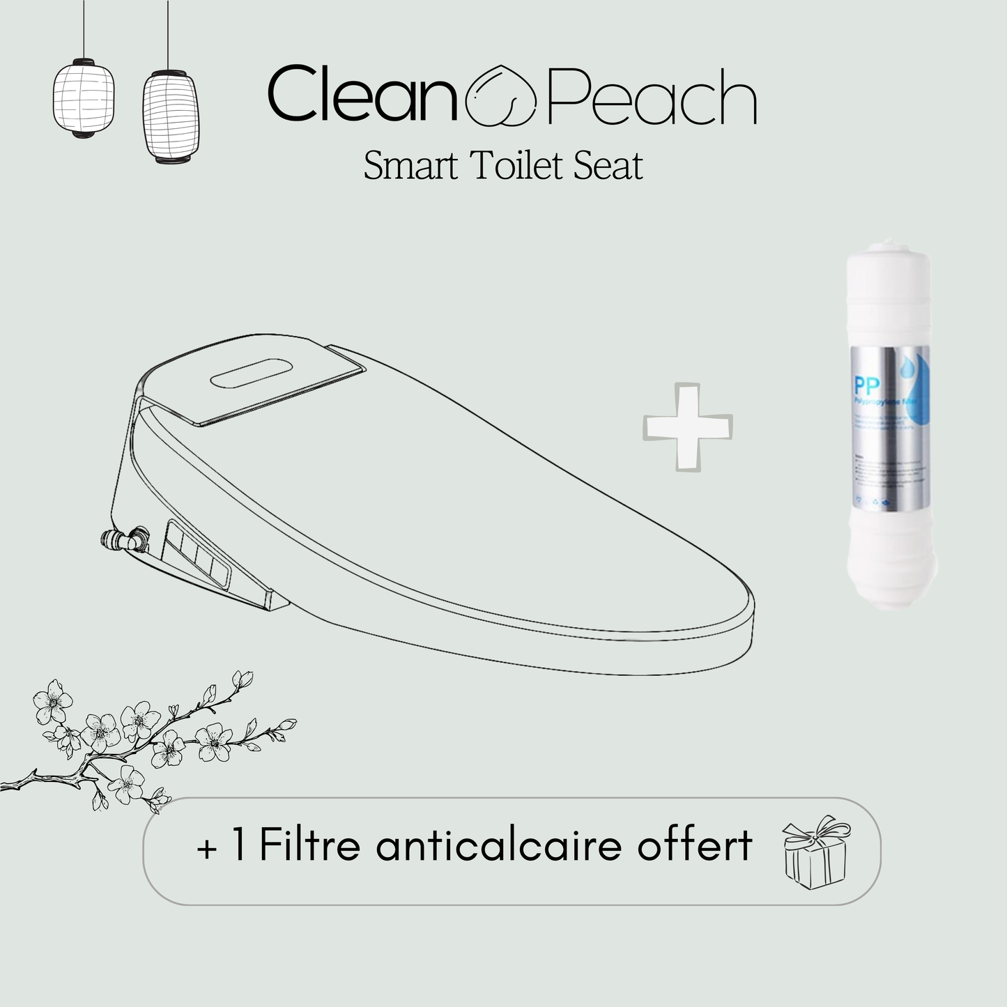 Abattant japonais intelligent - Clean🍑Peach®