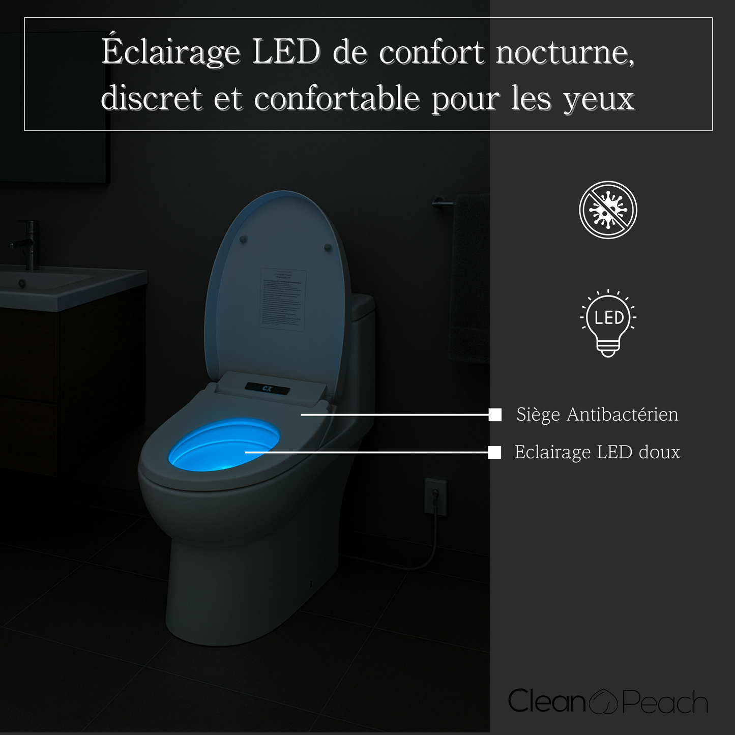 Abattant japonais intelligent - Clean🍑Peach®
