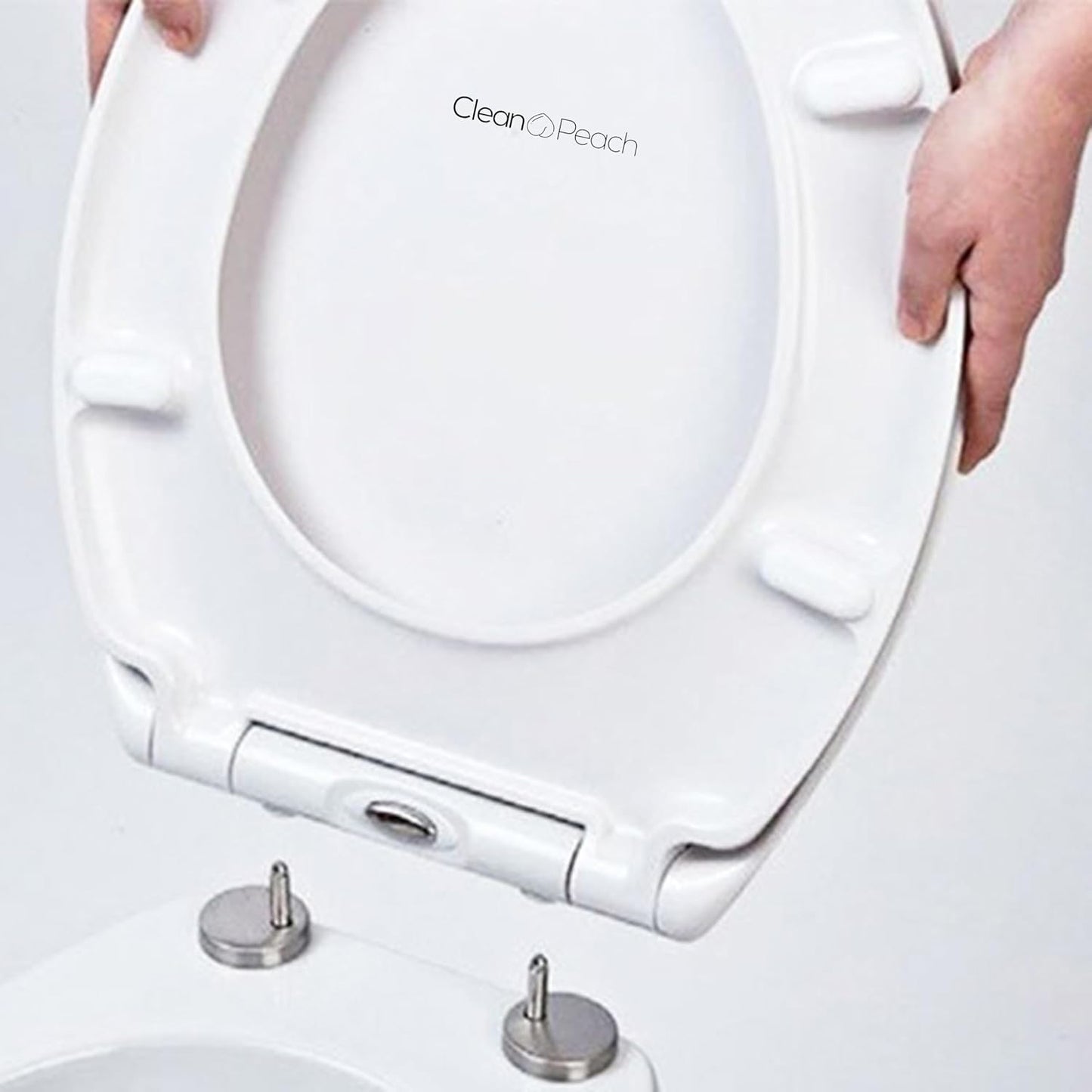 Clean🍑Peach® Abattant WC avec frein de chute en UF (Urée Formaldéhyde) | MARQUE FRANCAISE | Forme Ovale | Garantie 2 ans