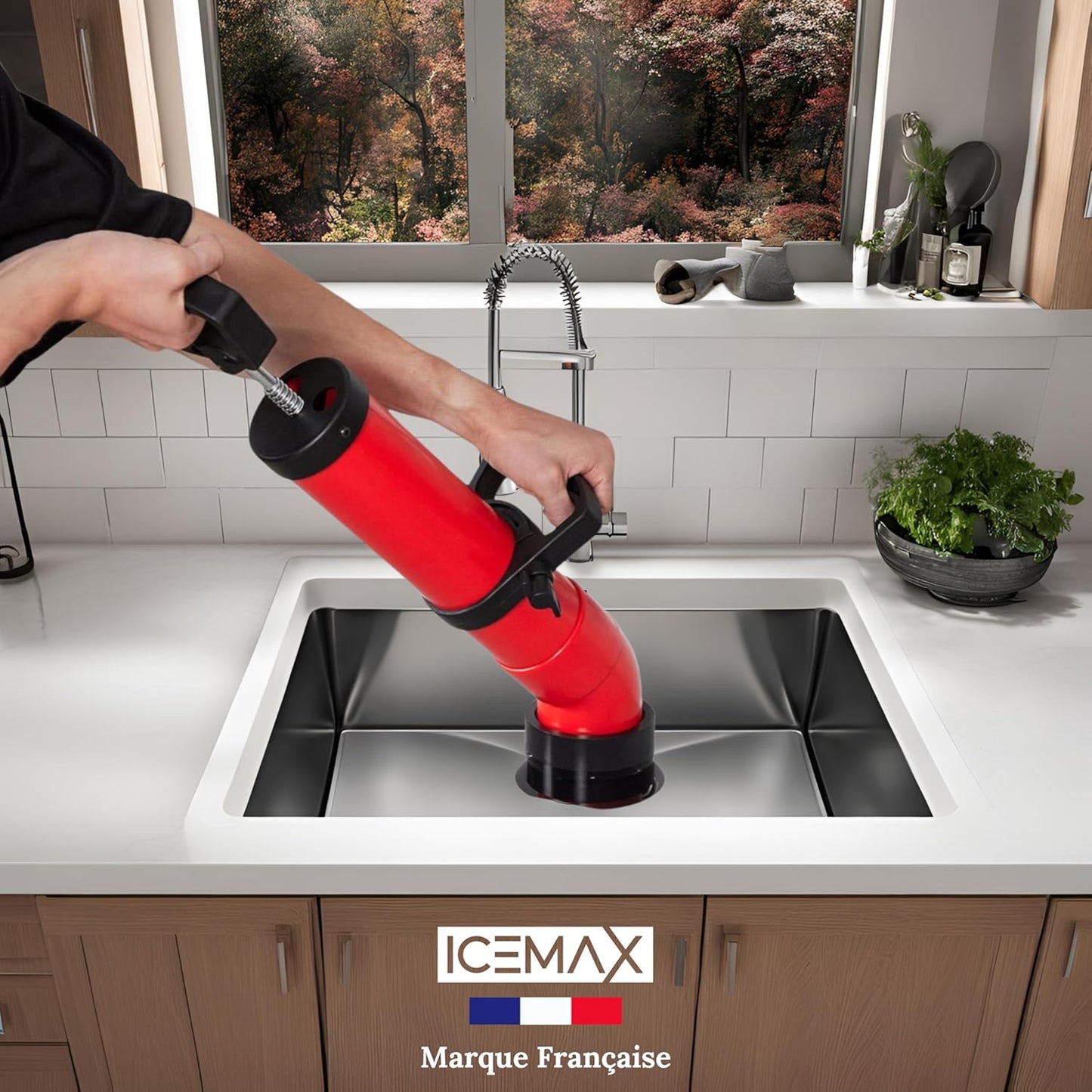 Icemax® - Déboucheur WC professionnel - Compatible Evier / Douche & Baignoire - Marque Française