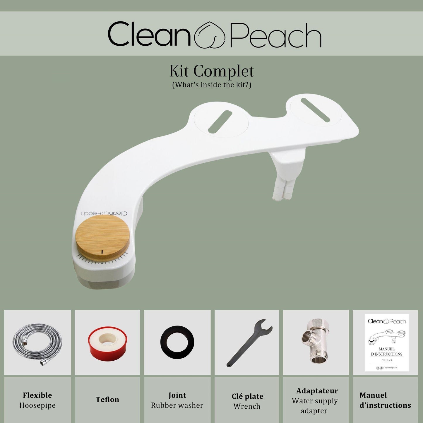 Bidet toilette WC - Kit complet - Clean🍑Peach®