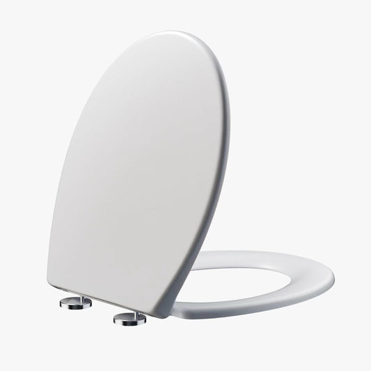 Abattant WC avec frein de chute CleanPeach, forme ovale, dans une salle de bain