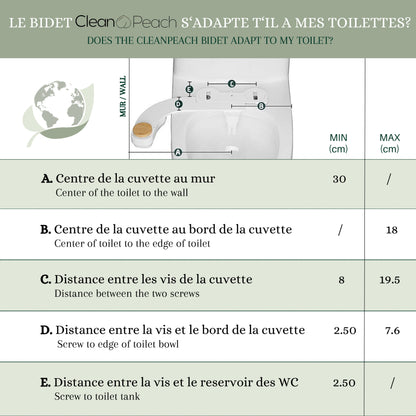 Bidet toilette WC - Kit complet - Clean🍑Peach®