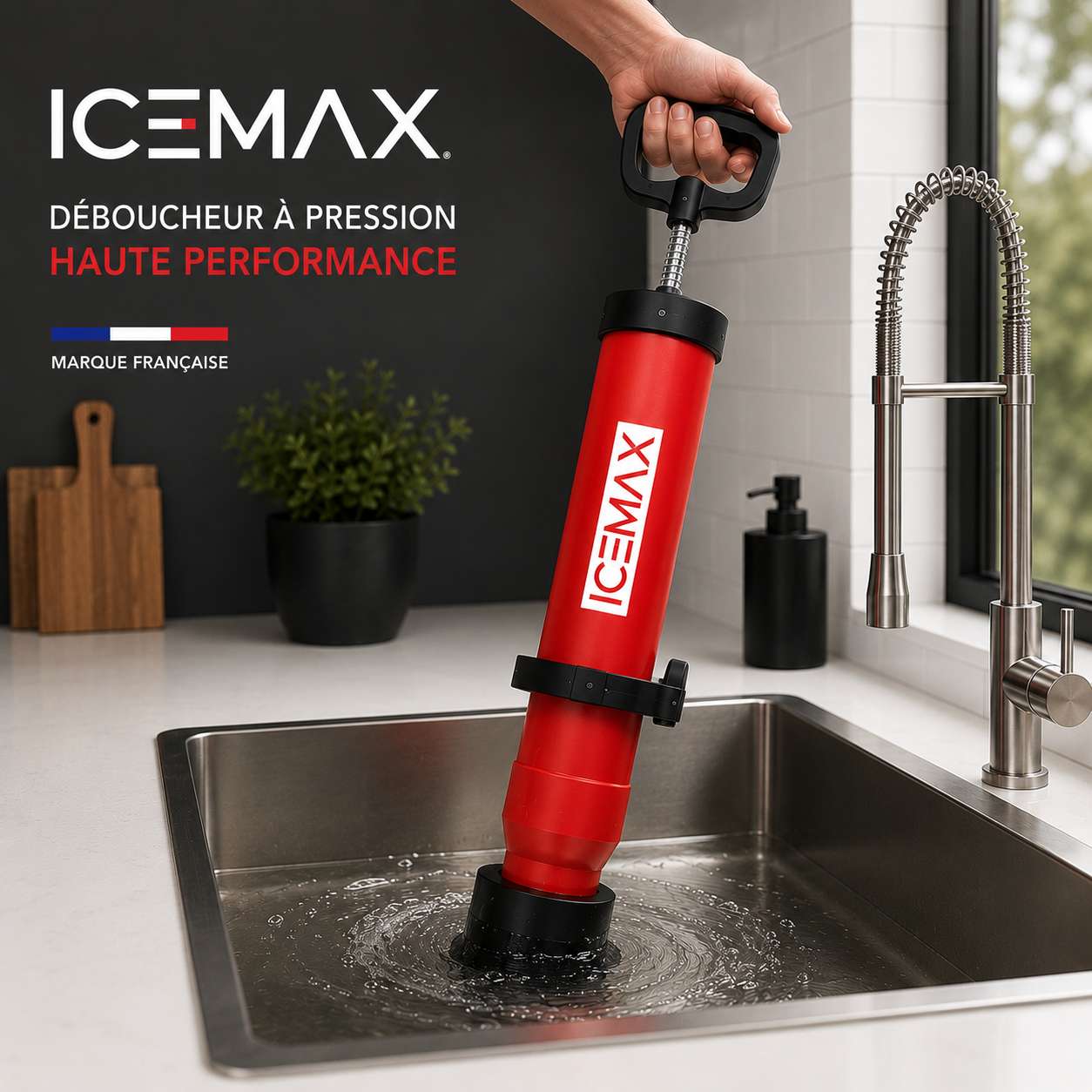 Icemax® - Déboucheur WC professionnel - Compatible Evier / Douche & Baignoire - Marque Française 
Livraison Express 48h/72h gratuite !