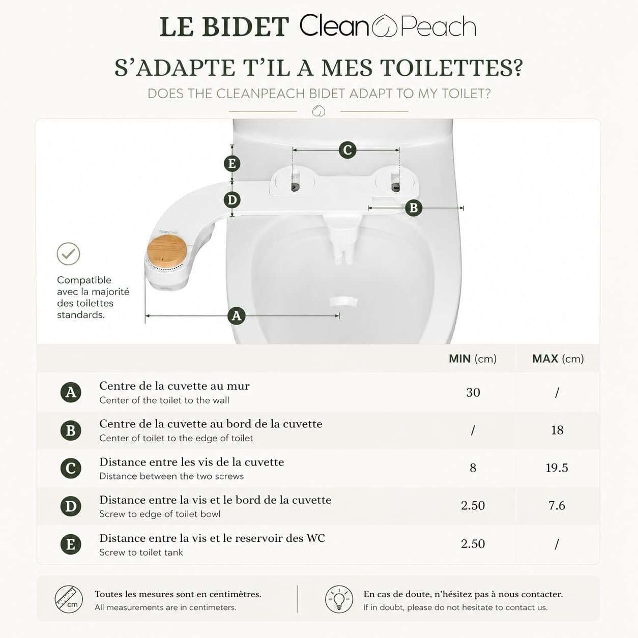 Clean🍑Peach® Bidet WC - Kit complet + bidet portable offert ! 
Installation sans électricité - Garantie 2 ans
Livraison Express 48h/72h gratuite